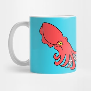 Red Cuttlefish Mug